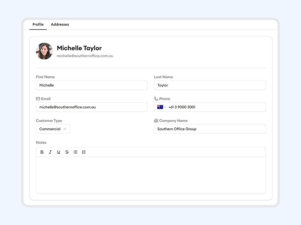 Complete profiles for every customer
