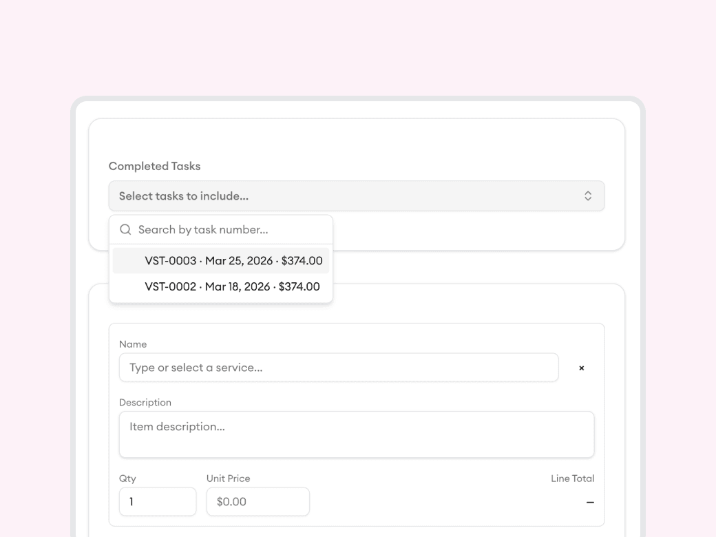 Invoice multiple jobs in one go