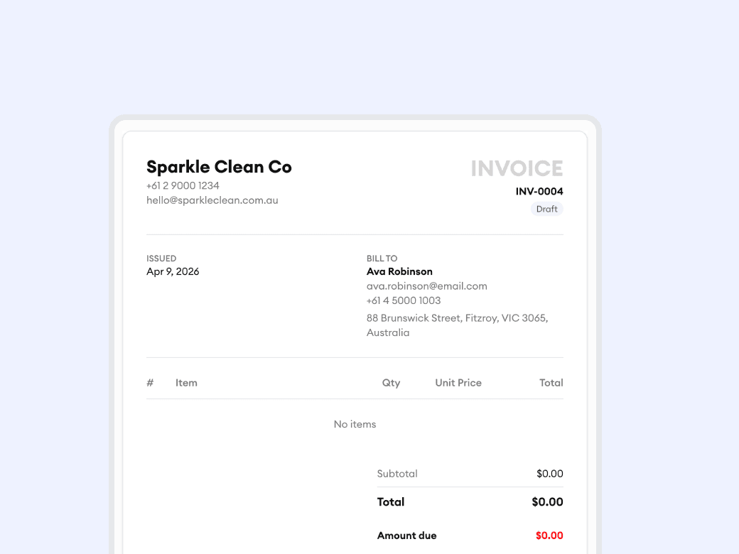 Invoices that look like your brand, not a template