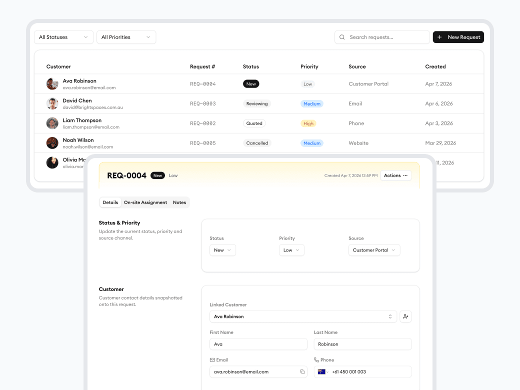 Homitask screenshot — Review, approve, and schedule from one place