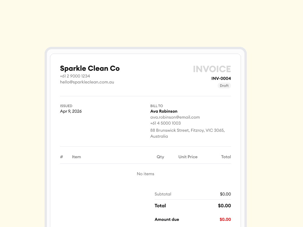 From quote to payment — fast and professional